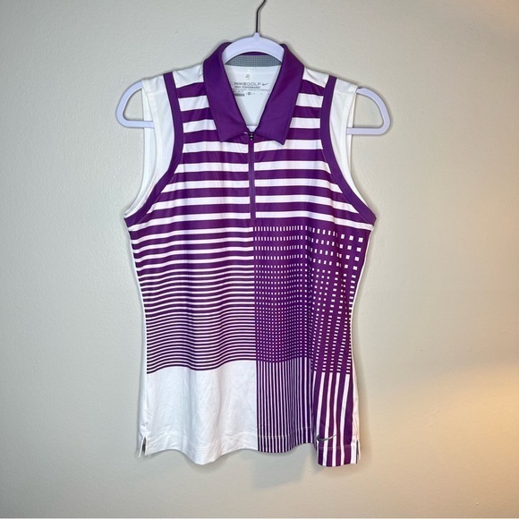 Nike‎ Golf Tour Performance Printed Sleeveless Polo Top - Picture 1 of 9